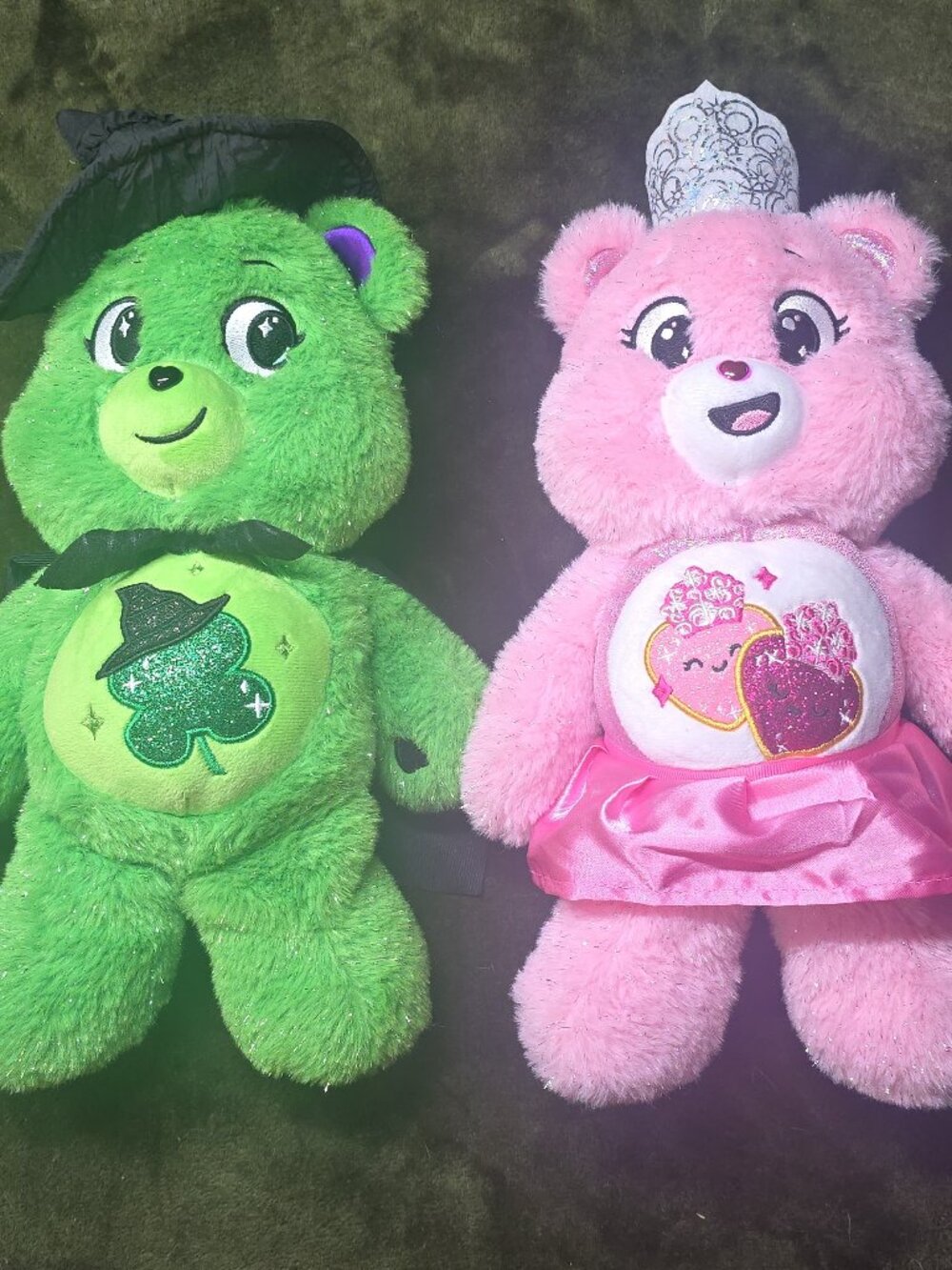 Care Bears x Wicked 2-Pack Plush Set - Glinda & Elphaba, Love-a-Lot & Good Luck